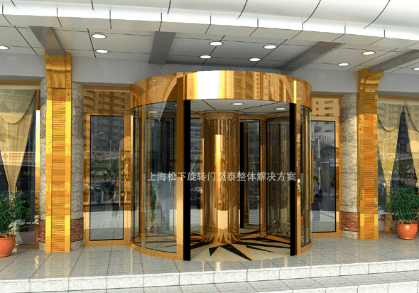 Ring pillar revolving door